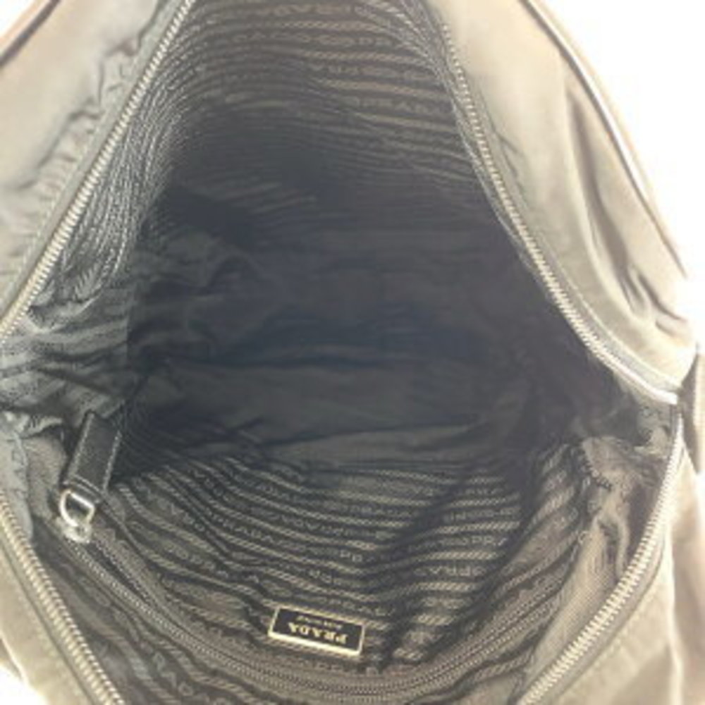 Prada Nylon Leather Shoulder Triangular Tessuto B… - image 8